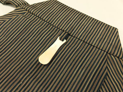 平和屋着物●男性　馬乗り袴　縞　正絹　逸品　CABC9965vp