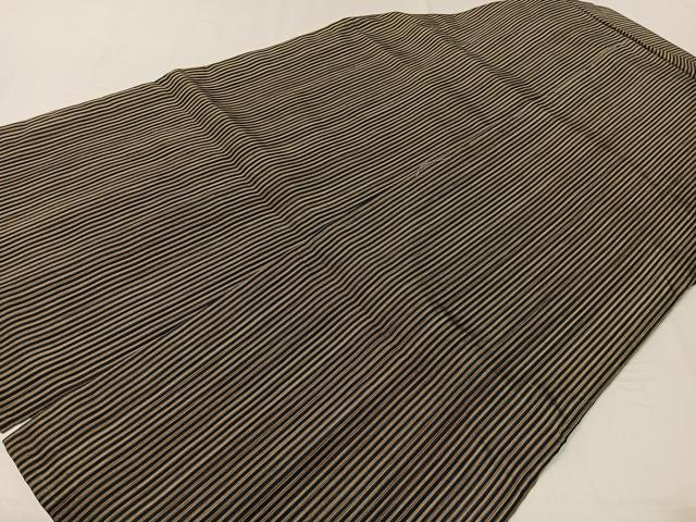 平和屋着物●男性　馬乗り袴　縞　正絹　逸品　CABC9965vp