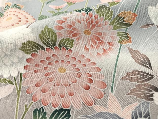 平和屋着物●訪問着　友禅　草花文　暈し染め　正絹　逸品　未使用　CABC9968vp