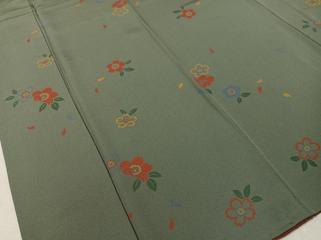 平和屋着物●上質な小紋　舞花文　正絹　逸品　CABC9969vp
