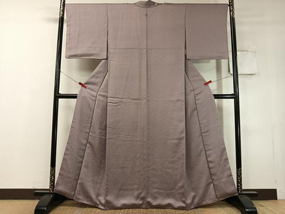 平和屋着物●上質な色無地　花菱地紋　浅紫色　正絹　逸品　CABC9970vp
