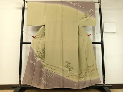 平和屋着物●訪問着　草花丸文　暈し染め　正絹　逸品　CABC9979vp