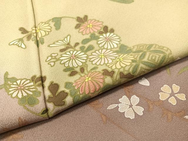 平和屋着物●訪問着　草花丸文　暈し染め　正絹　逸品　CABC9979vp