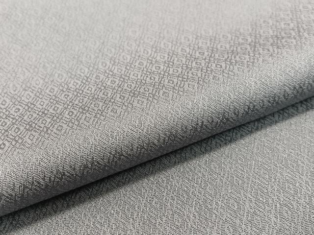 平和屋着物●上質な色無地　吉祥地紋　湊鼠色　正絹　逸品　未使用　CABC9984vp