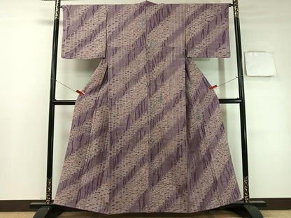 平和屋着物●上質な紬　総絞り　杢目絞り　正絹　逸品　CABC9985vp
