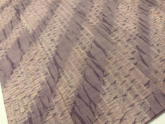 平和屋着物●上質な紬　総絞り　杢目絞り　正絹　逸品　CABC9985vp