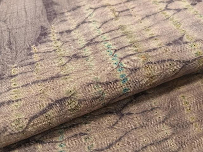 平和屋着物●上質な紬　総絞り　杢目絞り　正絹　逸品　CABC9985vp