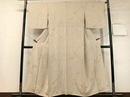 平和屋着物●上質な小紋　葡萄蔦の葉文　金彩　正絹　逸品　CABC9989vp