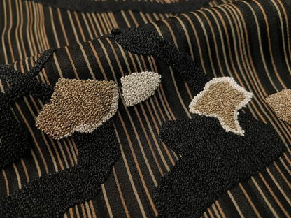 平和屋着物●中国三大刺繍　総相良刺繍　訪問着　作家物　吉祥文様　黒地　金糸　正絹　逸品　CABC9990vp