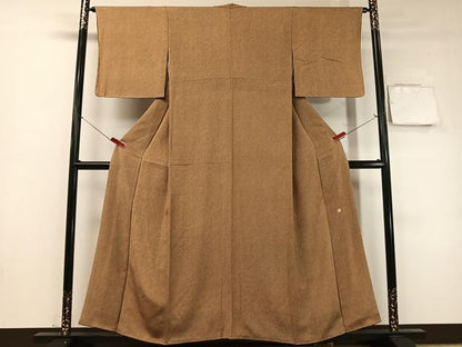 平和屋着物●江戸小紋　作家物　鮫小紋柄　鬼しぼ縮緬　正絹　逸品　未使用　CABC9992vp