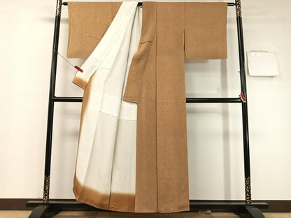 平和屋着物●江戸小紋　作家物　鮫小紋柄　鬼しぼ縮緬　正絹　逸品　未使用　CABC9992vp