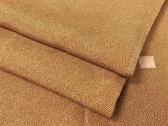 平和屋着物●江戸小紋　作家物　鮫小紋柄　鬼しぼ縮緬　正絹　逸品　未使用　CABC9992vp