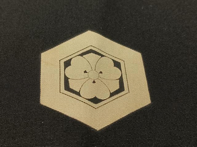 平和屋着物●男性　黒紋付　正絹　逸品　CABC9997vp