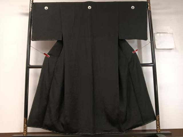 平和屋着物●男性　黒紋付　正絹　逸品　未使用　CABC9998vp