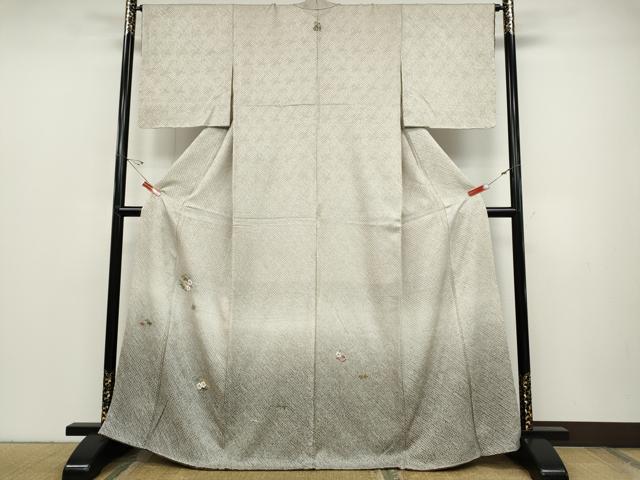 平和屋着物●豪華色留袖 総絞り 刺繍 草花丸文 暈し染め 金糸 正絹 逸品 未使用 CABD0001ut