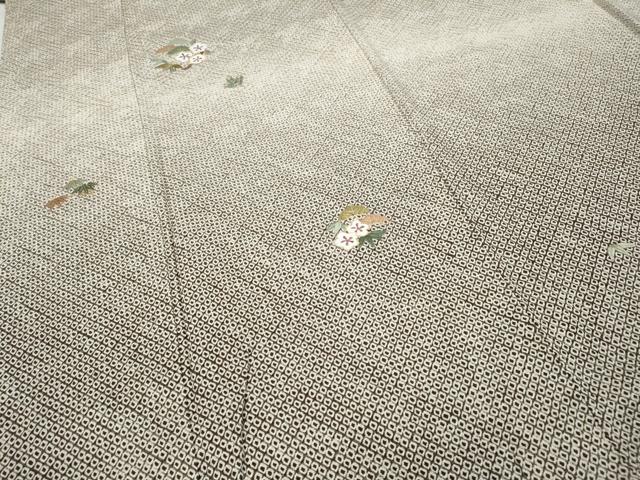 平和屋着物●豪華色留袖 総絞り 刺繍 草花丸文 暈し染め 金糸 正絹 逸品 未使用 CABD0001ut