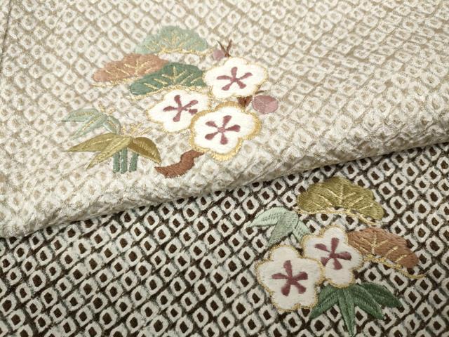 平和屋着物●豪華色留袖 総絞り 刺繍 草花丸文 暈し染め 金糸 正絹 逸品 未使用 CABD0001ut