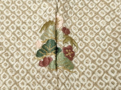 平和屋着物●豪華色留袖 総絞り 刺繍 草花丸文 暈し染め 金糸 正絹 逸品 未使用 CABD0001ut
