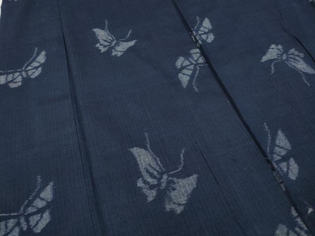 平和屋着物●上質な紬 舞蝶文 正絹 逸品 CABD0003ut