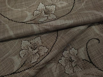 平和屋着物●本場大島紬 9マルキ 花唐草文 正絹 逸品 CABD0005ut