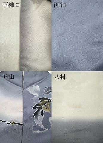 平和屋着物●訪問着 葡萄蔦の葉文 暈し染め 金銀彩 正絹 逸品 CABD0007ut