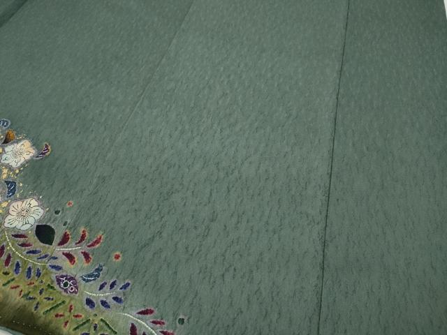 平和屋着物●訪問着 辻が花 絞り 暈し染め 金彩 ロング丈 正絹 逸品 CABD0008ut