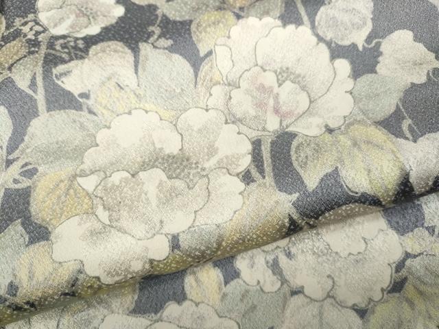 平和屋着物●上質な小紋 蔦の葉花文 銀彩 正絹 逸品 CABD0012ut