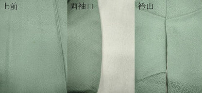 平和屋着物●上質な色無地 紋意匠 錆青磁色 鈴乃屋扱い 正絹 逸品 CABD0014ut