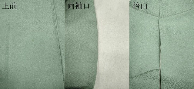 平和屋着物●上質な色無地 紋意匠 錆青磁色 鈴乃屋扱い 正絹 逸品 CABD0014ut