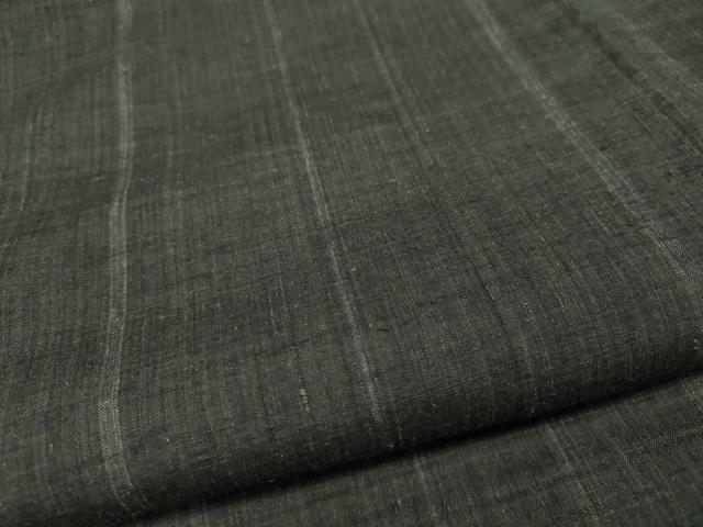 平和屋着物●本場結城紬 重要無形文化財 縞 正絹 逸品 CABD0019ut
