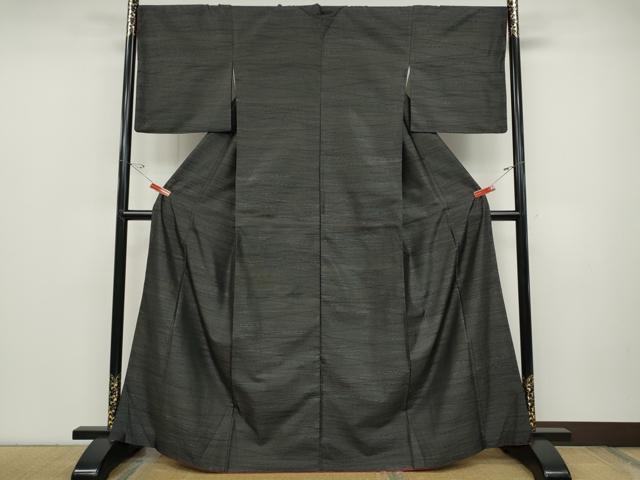 平和屋着物●本場大島紬 横段文 正絹 逸品 CABD0021ut