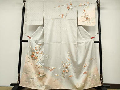 平和屋着物●訪問着 花車文 暈し染め 金彩 正絹 逸品 CABD0023ut