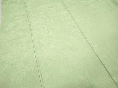 平和屋着物●上質な色無地 草花地紋 夏虫色 正絹 逸品 CABD0030ut