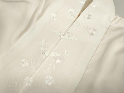 平和屋着物●長襦袢 袷 色紙草花文 暈し染め 半衿刺繍 正絹 逸品 CABD0033ut