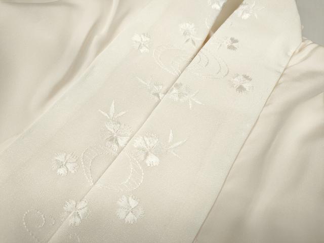 平和屋着物●長襦袢 袷 色紙草花文 暈し染め 半衿刺繍 正絹 逸品 CABD0033ut