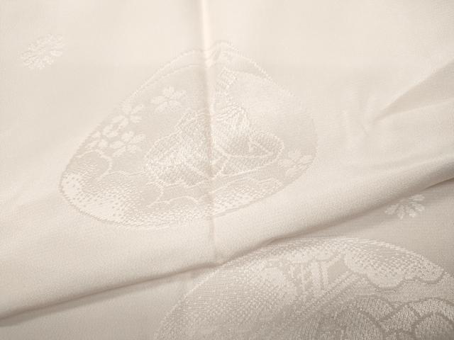 平和屋着物●長襦袢 無双仕立て 貝合わせ人物地紋 正絹 逸品 CABD0034ut