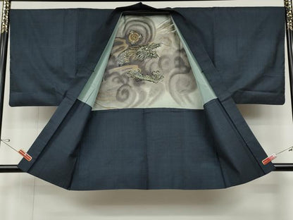 平和屋着物●男性 本場大島紬 アンサンブル 100亀甲 総詰め 正絹 逸品 CABD0037ut