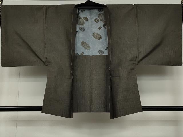 平和屋着物●男性 本場大島紬 アンサンブル 80亀甲 総詰め 正絹 逸品 CABD0039ut