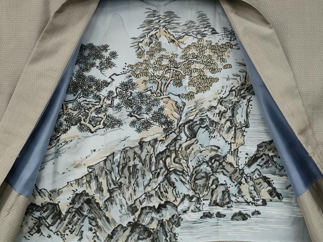 平和屋着物●男性 本場大島紬 アンサンブル 100亀甲 総詰め 正絹 逸品 CABD0041ut