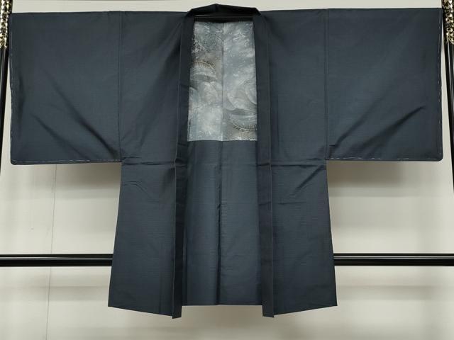 平和屋着物●男性 本場大島紬 アンサンブル 格子吉祥文 権藤幸雄作 証紙付き 正絹 逸品 CABD0042ut