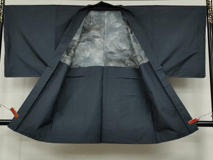 平和屋着物●男性 本場大島紬 アンサンブル 格子吉祥文 権藤幸雄作 証紙付き 正絹 逸品 CABD0042ut