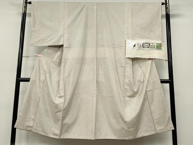 平和屋着物●男性 結城紬 雪輪鹿の子文 証紙付き 正絹 逸品 CABD0043ut