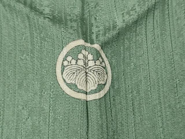 平和屋着物●上質な色無地 縞地紋 薄青色 正絹 逸品 CABD0044ut