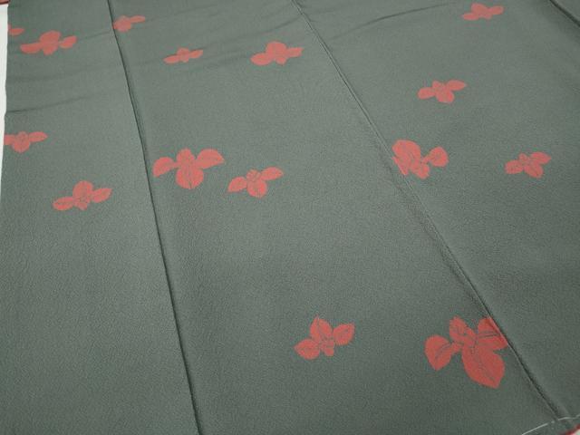 平和屋着物●世界的人形師 辻村寿三郎 ジュサブロー 小紋 舞花文 正絹 逸品 CABD0045ut