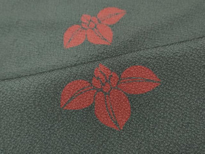 平和屋着物●世界的人形師 辻村寿三郎 ジュサブロー 小紋 舞花文 正絹 逸品 CABD0045ut