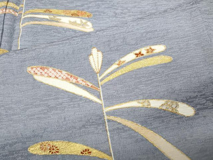 平和屋着物●訪問着 羽賀寿峰 駒刺繍 吉祥枝花文 金彩 正絹 逸品 未使用 CABD0051ut