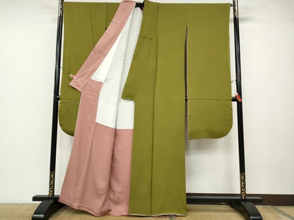 平和屋着物●ファッションデザイナー 花井幸子 振袖 菜種油色 やまと誂製 正絹 逸品 CABD0055ut