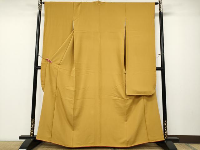 平和屋着物●豪華振袖 櫨染色 正絹 逸品 CABD0057ut