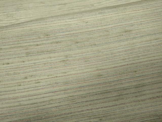 平和屋着物●石川県指定無形文化財 牛首紬 白山工房 手織り 横縞 正絹 逸品 CABD0060ut