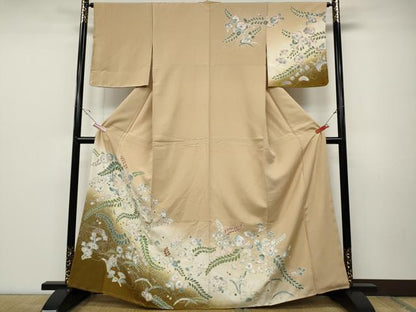 平和屋着物●訪問着 辻が花 暈し染め 金彩 正絹 逸品 未使用 CABD0063ut